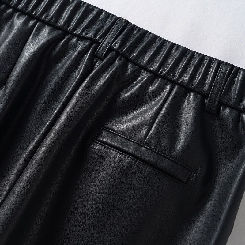 海宁真皮皮裤女2025秋冬新款绵羊皮长裤高腰显瘦休闲百搭阔腿皮裤,淘宝优惠券,粉丝福利购,淘宝优惠卷