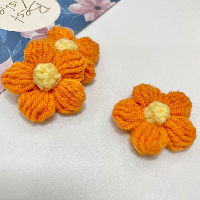 成品可爱泡芙棉线装饰彩色小红花胸针少女心毛线花朵包包挂件衣服,淘宝优惠券,粉丝福利购,淘宝优惠卷