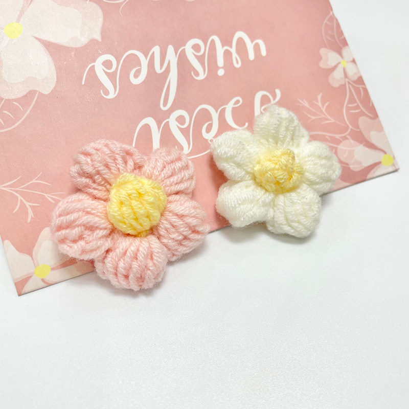 成品可爱泡芙棉线装饰彩色小红花胸针少女心毛线花朵包包挂件衣服,淘宝优惠券,粉丝福利购,淘宝优惠卷