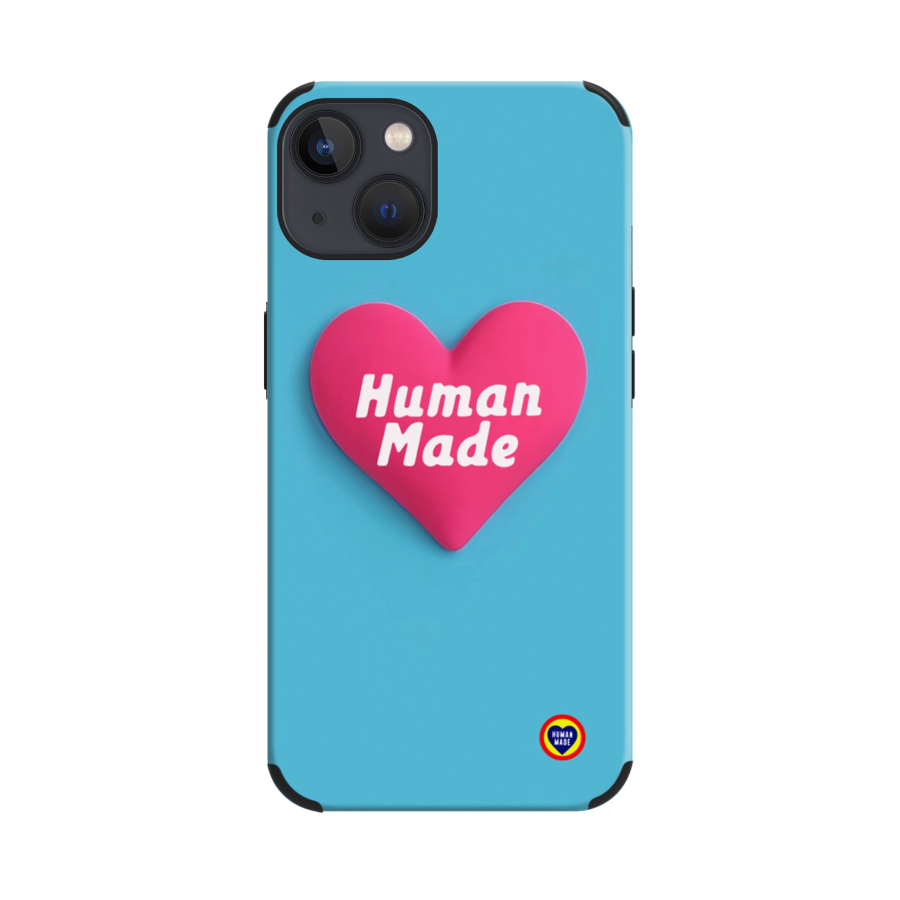 humanmade粉爱心适用13pro保护壳iphone15潮牌手机壳14pro边框 - 图1