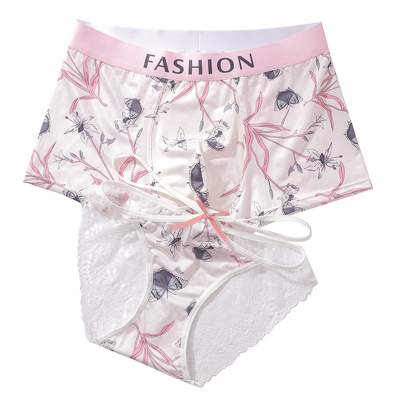 甜米家的情侣内裤一男一女性感纯欲风夫妻蕾丝内衣情调系带套装,淘宝优惠券,粉丝福利购,淘宝优惠卷