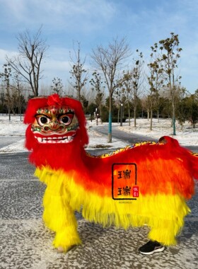 舞狮舞龙双人舞狮笑脸狮牦牛毛