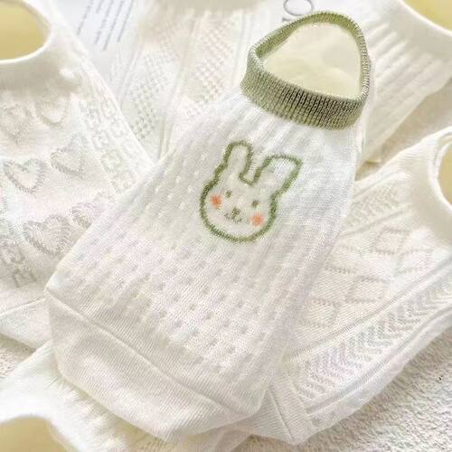 春夏森系船袜薄款袜子女夏季网眼透气隐形不掉跟ins潮百搭短袜女 - 图2