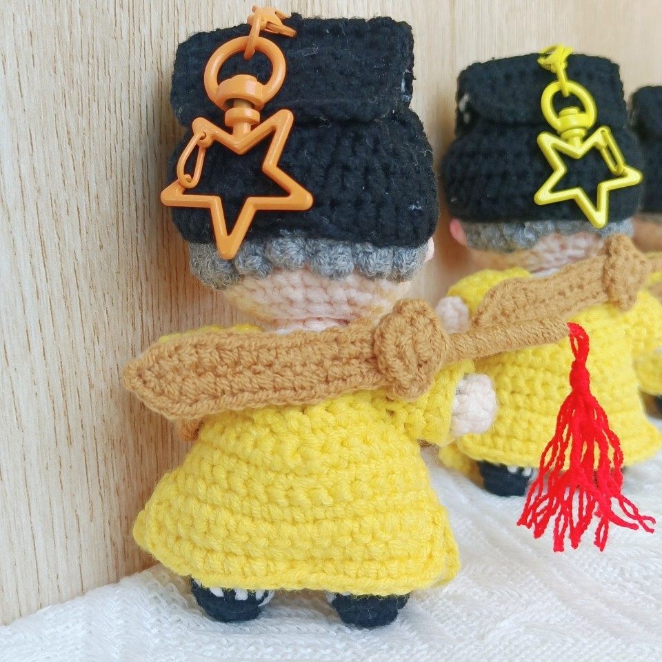 成品道长林正英玩偶挂件英叔手工钩织毛线钥匙扣祈福好运闺蜜礼物,淘宝优惠券,粉丝福利购,淘宝优惠卷