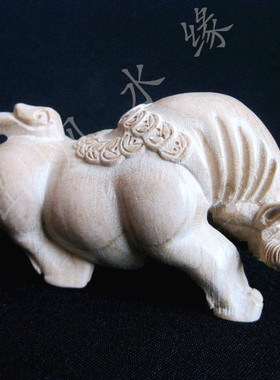 龙蛇桃木雕刻12生肖手把件