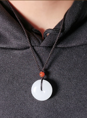 平安扣大号吊坠男女情侣款玉佩挂件平安扣玉坠玉佩项链