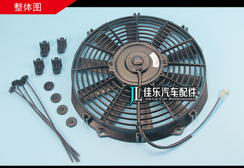 12寸F0汽车货车加装空调冷凝器电子扇80W通用12V24V水箱散热风扇 - 图2