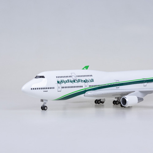 【带轮子带灯】伊拉克航空飞机模型仿真747民航客机波音B747-400 - 图0