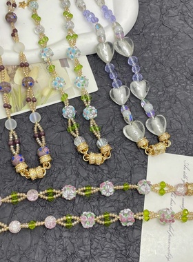 琉璃男女几何花朵项链
