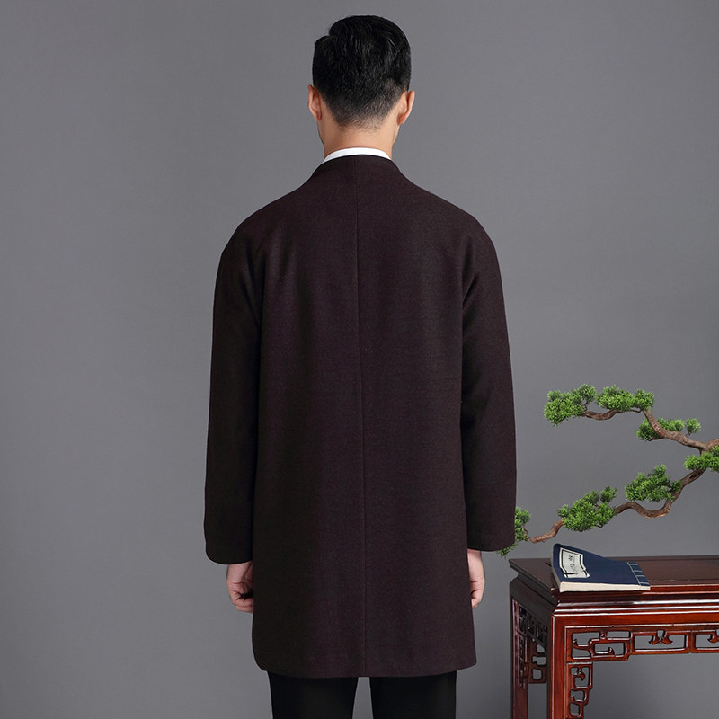 特价汉服男古风男中国风羊毛唐装秋冬大衣中式休闲中老年外套,淘宝优惠券,粉丝福利购,淘宝优惠卷