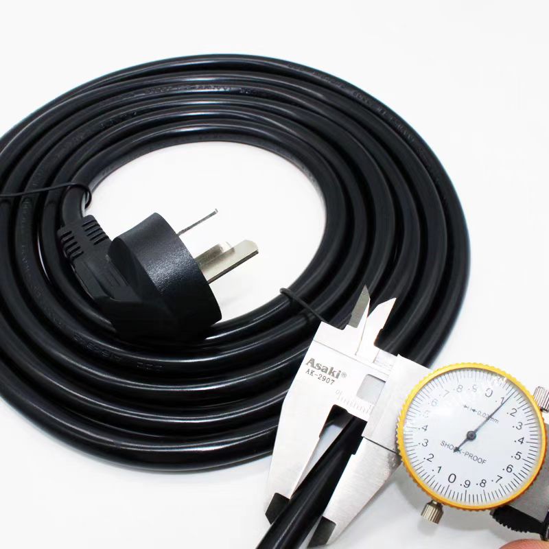 纯铜10A/16A国标电源线3芯1.5/2.5平方2米3/5米三孔带插头连接线 - 图1