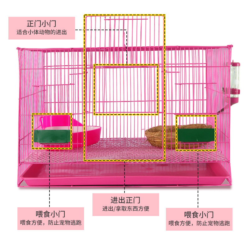 兔子笼家用兔笼室内带厕所特大号仓鼠笼豚鼠笼刺猬笼荷兰猪笼清仓 - 图0