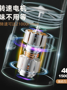 跨境榨汁机新款便携式充电小型辅食碎冰家用多功能果汁机榨汁杯