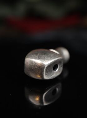 藏式文玩diy纯银佛头配件