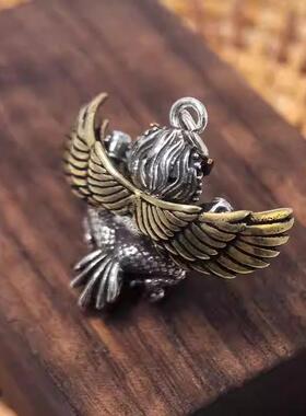 藏式金翅大鹏鸟吊坠吊饰文玩配件