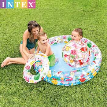 新款 INTEX游泳池家用充气波波池室内戏水池游戏围栏宝宝儿童海洋-图1