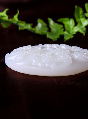 青峰玉业玉器玉器新疆和田玉手把件 男 福在眼前玉把件白玉籽