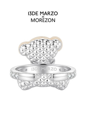 MOREZON【13DE MARZO】26春夏新款可爱坐姿乖乖蝴蝶结小熊戒指女