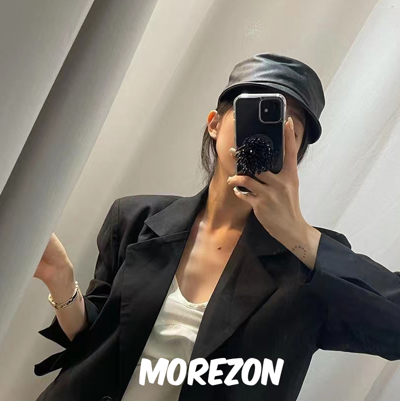 MOREZON【AWESOME NEEDS BELL BOY CAP】潮人休闲百搭黑色骑士帽 - 图0