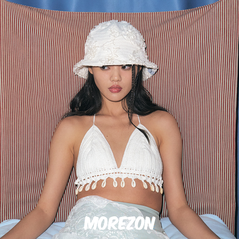 MOREZON【POESIE D'AME CORSAGE BUCKET HAT】24春夏小花束渔夫帽 - 图0