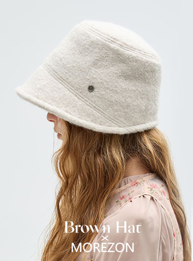 MOREZON【Brown hat Alpaca Bonnet】26秋冬新款潮人羊毛侍女帽子