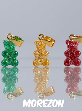 MOREZON【Crystal Haze】挪威设计师品牌明星同款彩色小熊吊坠女