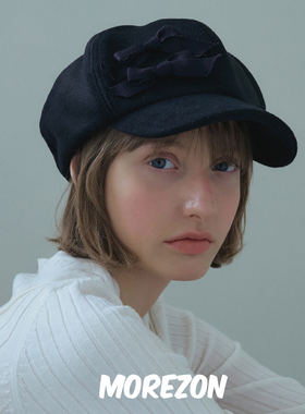 MOREZON【POESIE D'AME DOUBLE BOW HAT】秋冬双蝴蝶结八角报童帽