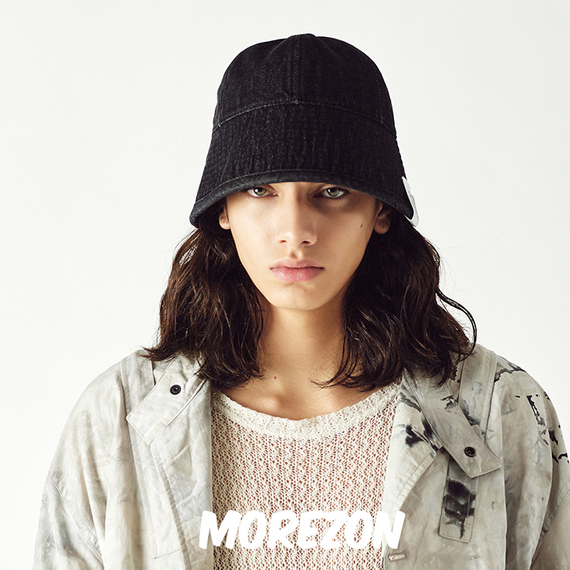 MOREZON【SLEEPYSLIP ROUND  DENIM BUCKET HAT】牛仔灯罩渔夫帽 - 图1