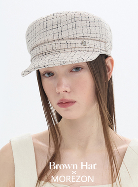 MOREZON【Brown hat Summer Tweed Matroos】26春夏小香风报童帽