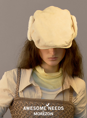 MOREZON【AWESOME NEEDS HUNTING CAP】26秋冬新款潮人护耳前进帽