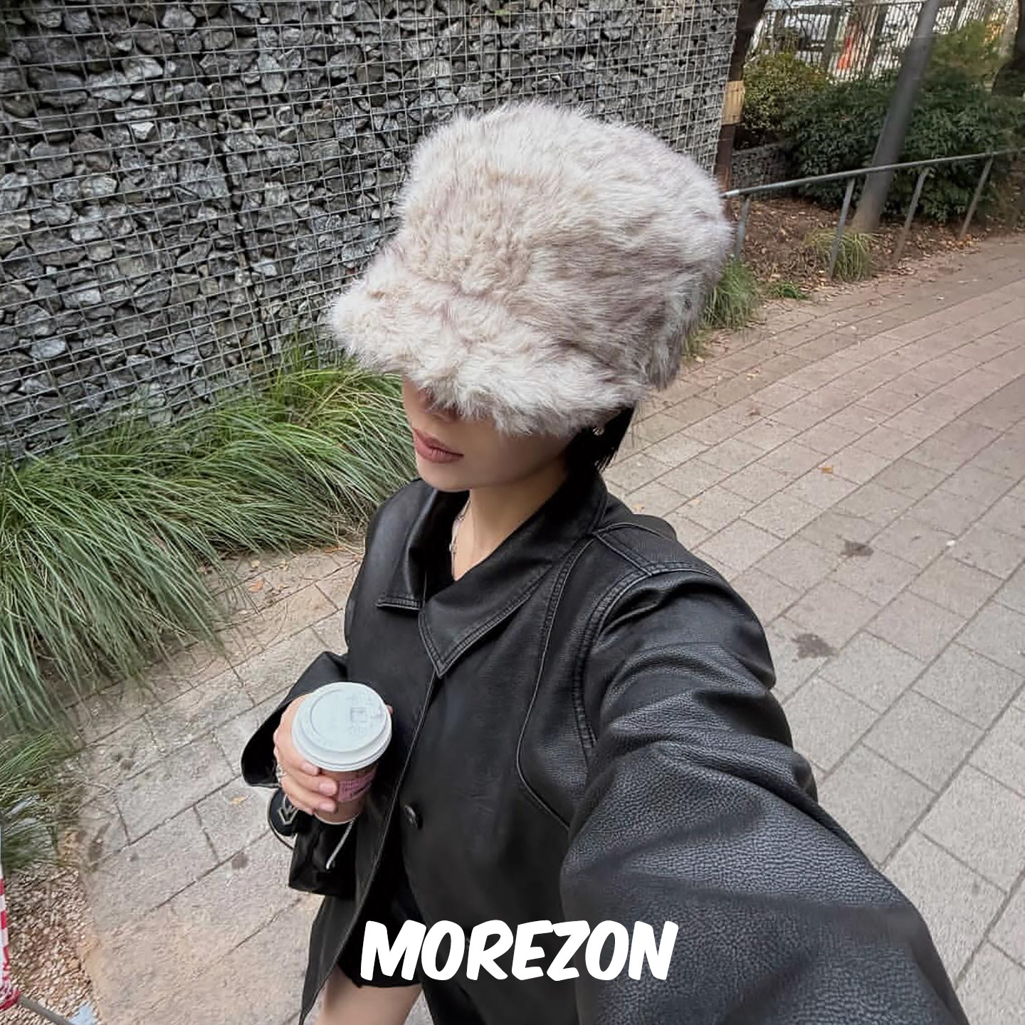 baby明星同款MOREZON【AWESOME NEEDS】25AW新款毛绒仿皮草骑士帽