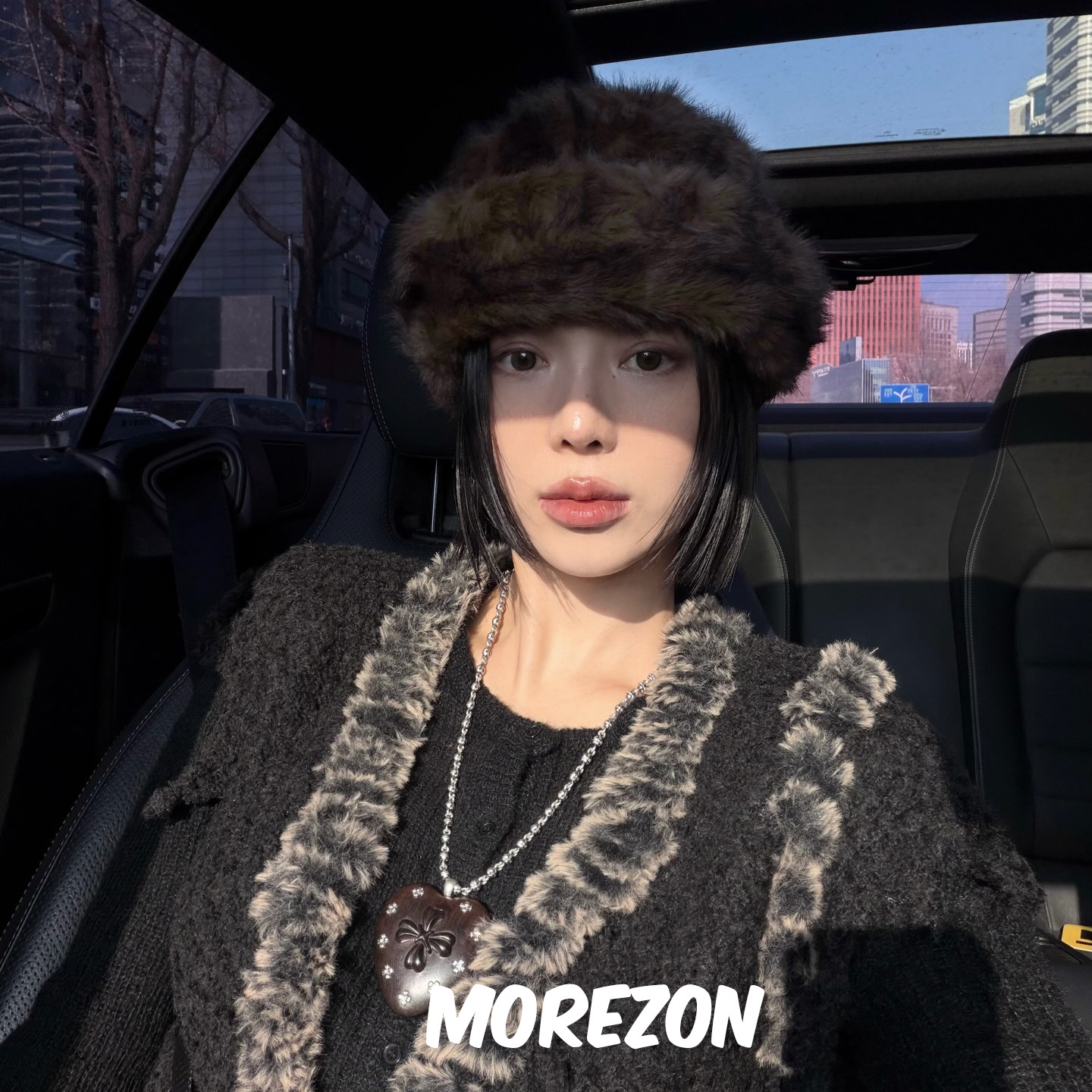 MOREZON【AWESOME NEEDS FUR LAMPSHADE HAT】25AW仿皮草渔夫帽