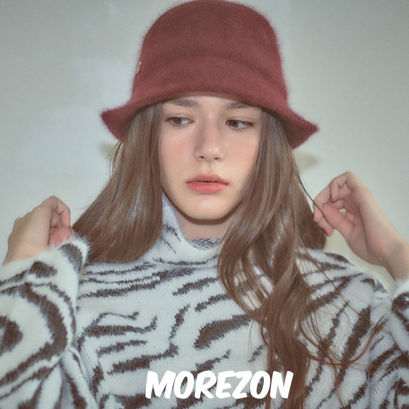 MOREZON【SHINJEO Angora Cloche】休闲百搭保暖安哥拉兔毛渔夫帽-图0