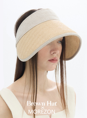 MOREZON【Brown hat Deauville Sun Visor】26春夏潮人空顶遮阳帽