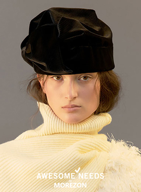 MOREZON【AWESOME NEEDS TURBAN HAT】26秋冬新款蝴蝶结包头帽女