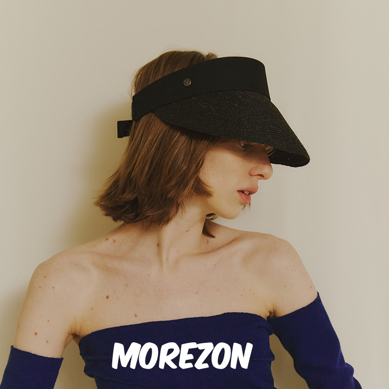 MOREZON【POESIE D'AME raffia sunvisor hat】拉菲草空顶遮阳帽 - 图0