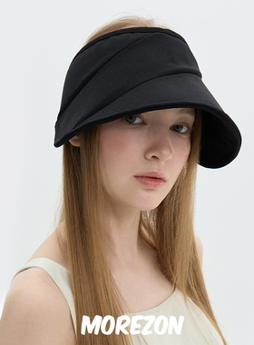 MOREZON【Brown hat Oblique Sun Visor】25SS百搭斜纹空顶遮阳帽