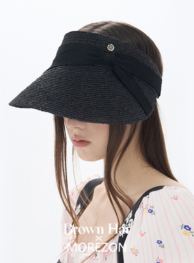 MOREZON【Brown hat Lowena Sun Visor】26春夏草编空顶遮阳帽子