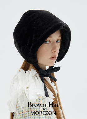 MOREZON【Brown hat Italian Wool Bonnet】26秋冬新款系带侍女帽