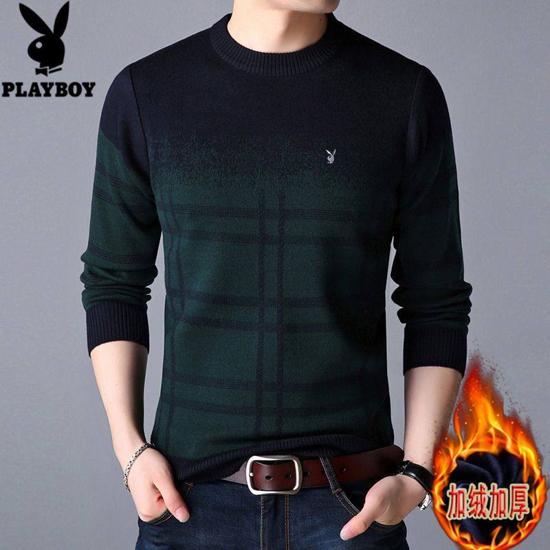 秋冬季中年男士羊毛衫宽松圆领爸爸装毛衣中老年加绒加厚保暖外穿,淘宝优惠券,粉丝福利购,淘宝优惠卷