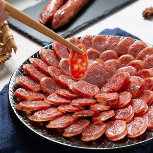 金字腊肠辣味香肠500g广式广味腊肠辣肠 咸甜味粗腊肠浙江特产