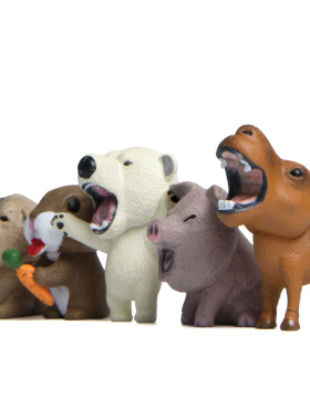 小动物兔子手办公仔玩具桌面摆件