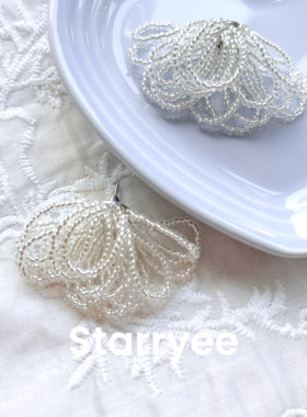 Starryee夏日透明精致串珠耳饰女