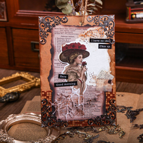 边角贴之巴洛克系列痛包diy材料痛板装饰谷美背景贴纸素材复古风 - 图1