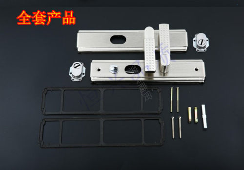 全套防盗门锁套装木门把手面板家用通用型锁具锁芯大铁门锁手柄 - 图2