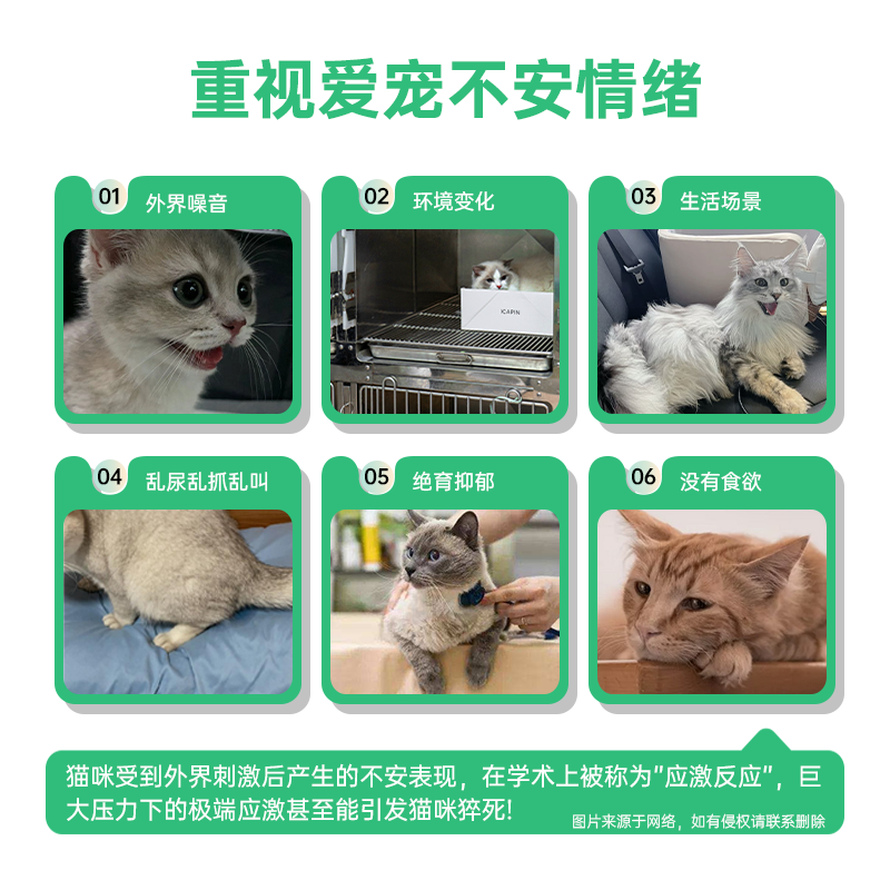 猫咪应激药安抚情绪减少焦虑防应激费利粉威无忧稳定剂片NUCAT - 图0