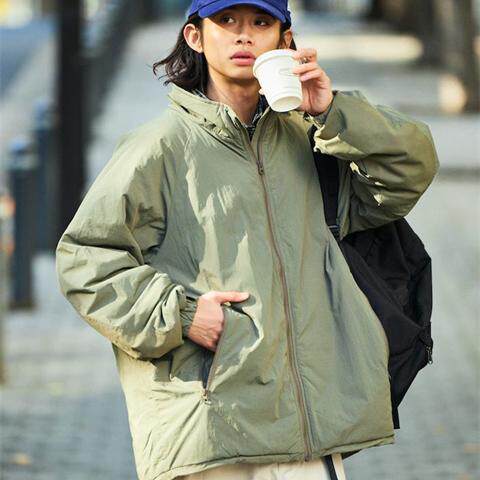 日潮FREAKS store mmw尼龙复古军事level7廓形立领保暖男棉服夹克 - 图0