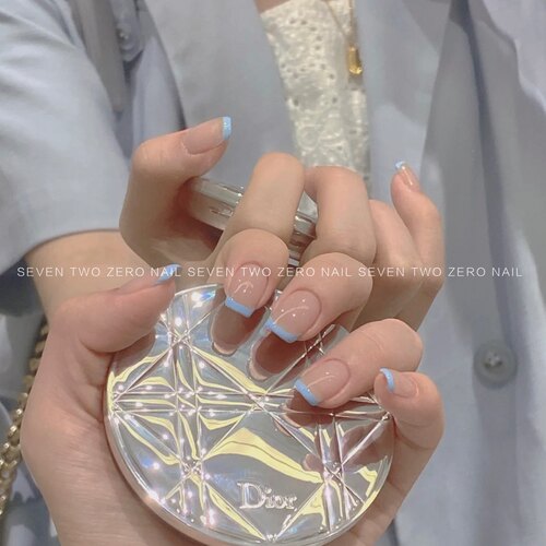 柒贰零Nail 小红书推荐简约法式穿戴甲假指甲贴片可拆卸 - 图1
