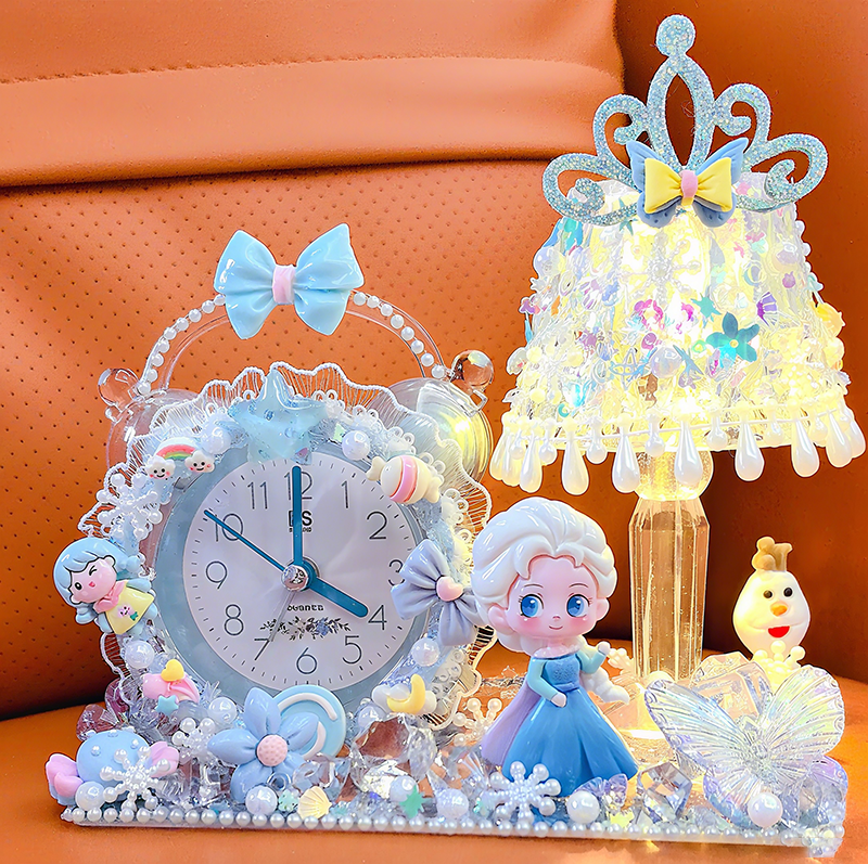 奶油胶闹钟儿童女生孩创意手工diy小制作材料包DIY小台灯女童玩具,淘宝优惠券,粉丝福利购,淘宝优惠卷