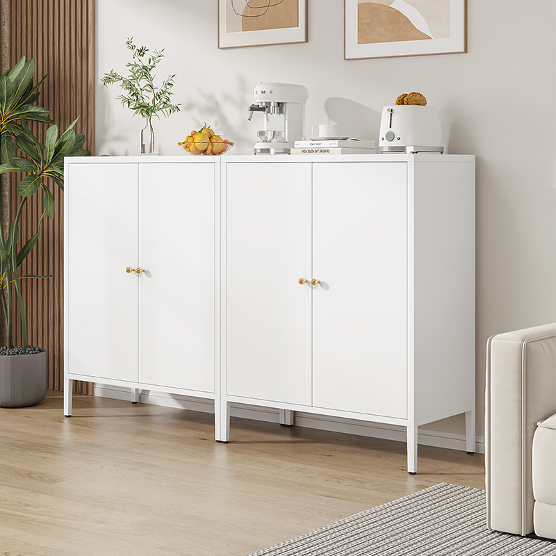 餐边柜收纳柜厨房餐厅奶油清新风储物铁皮茶水柜客厅简约玻璃门款,淘宝优惠券,粉丝福利购,淘宝优惠卷